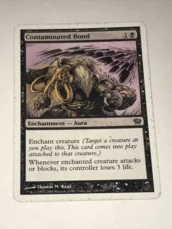 MTG Magic the Gathering Contaminated Bond Card - Image 2