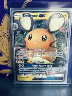 Dedenne GX 57/214 Sm-Unbroken Bonds Holo Ultra Rare Pokemon Card NM - Image 1