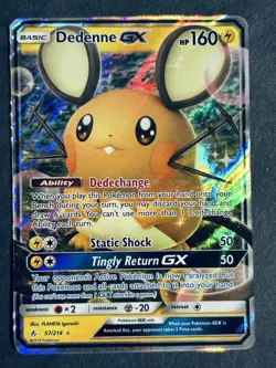 Dedenne GX 57/214 Sm-Unbroken Bonds Holo Ultra Rare Pokemon Card NM - Image 2