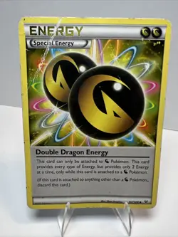 DAMAGED Double Dragon Energy Regular/Non-Holo XY Roaring Skies Pokemon Card - Image 1