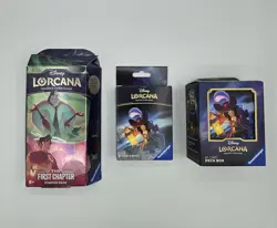 Lorcana Starter Deck (NO BOOSTER PACK) Captain Hook 65 Sleeves + Card Deck Box - Image 1