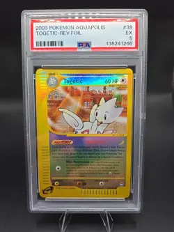Pokemon 2003 Aquapolis Togetic Reverse Foil Card 39/147 - Image 1