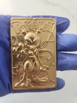1999 Burger King Limited Edition Pokemon Trading Card 23K Gold Plated Mewtwo - Image 1