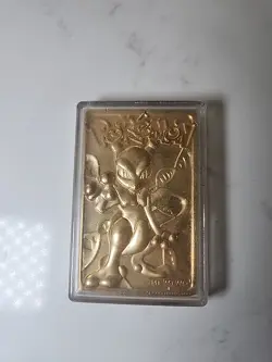 1999 Burger King Limited Edition Pokemon Trading Card 23K Gold Plated Mewtwo - Image 2