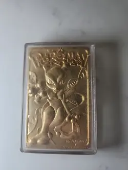 1999 Burger King Limited Edition Pokemon Trading Card 23K Gold Plated Mewtwo - Image 3