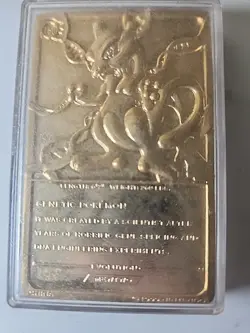1999 Burger King Limited Edition Pokemon Trading Card 23K Gold Plated Mewtwo - Image 5