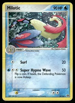Pokemon Cards Milotic 8/106 Emerald Holo Rare HP - Image 1