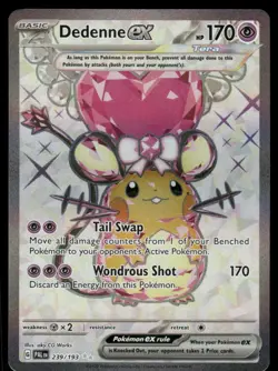 Pokemon Cards Dedenne ex 239/193 Paldea Evolved Ultra Rare NM *2 - Image 1