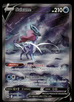 Pokemon Cards Suicune V GG38/GG70 Crown Zenith Galarian Gallery Holo Rare V NM - Image 1