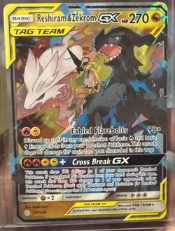 Reshiram & Zekrom GX 157/236 Cosmic Eclipse 2019 Tag Team Pokemon Card TCG - Image 1