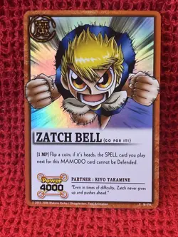 ZATCH BELL ZATCHBELL (Go for it) #M-054 FOIL USED TRADING CARD GAME TCG - Image 1