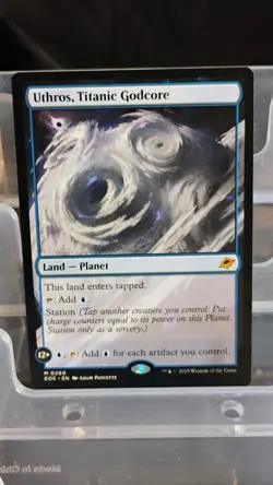 Uthros, Titanic Godcore - 0260 - Magic: The Gathering Land Planet Blue EOE 2023 - Image 1
