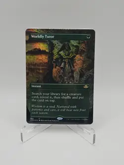 Worldly Tutor (Borderless) Foil 442 MTG Dominaria Remastered NM - Image 1