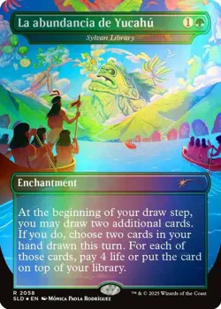La abundancia de Yucahu - Sylvan Library - Rainbow Foil NM, English MTG Secret L - Image 1