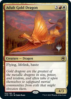 MTG Adult Gold Dragon - 216 / English / Near Mint - Image 1