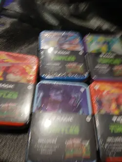 Magic The Gathering Teenage Mutant Ninja Turtles 3-Play Booster Tin Lot of 5 - Image 3