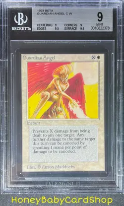 MTG Limited Edition Beta 1993 Guardian Angel BGS 9.0Q++ (Quad++) MINT 93/94 - Image 1