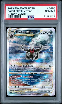 2023 Pokemon Crown Zenith #GG50 Fa/Darkrai Vstar PSA 10 - Image 1