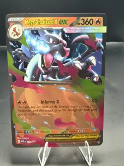 Pokemon TCG Mega Charizard X ex MEP 029 Mega Evolution Black Star Promo - Image 1