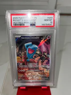 2025 POKEMON DESTINED RIVALS ELITE TRAINER BOX TEAM ROCKET'S WOBBUFFET PSA 10 - Image 1