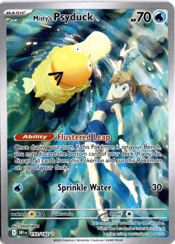 Misty's Psyduck 193/182 Pokemon Destined Rivals Illustration Rare NM - Image 1