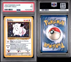 1999 Pokemon Base Set Unlimited #5 Clefairy Holo PSA 7 NM NEAR MINT - Image 3