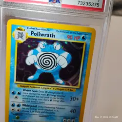 Poliwrath 13/102 Unlimited Base Set Holo, Historically Significant Pokemon, PSA7 - Image 1