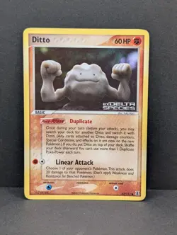Ditto (Geodude) 62/113 Delta Species Reverse Holo Rare Pokemon TCG Nintendo LP - Image 1