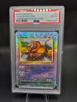 2002 Pokemon Legendary Collection Tauros #65 Reverse Holo - Image 1