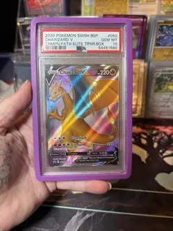 Pokemon TCG SWSH050 Charizard v Black Star Promo PSA 10 - Image 1
