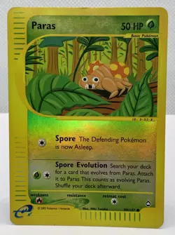 Paras - 99/147 - Pokemon Aquapolis Reverse Holo Rare Card LP - Image 1