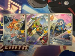 Pokemon First Partner Illustration Rare Promos - Turtwig Chimchar Piplup BSP - Image 1