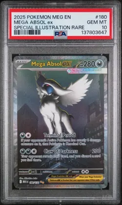 2025 POKEMON MEG EN-MEGA EVOLUTION #180 MEGA ABSOL EX PSA 10 - Image 1