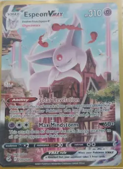 Pokemon Espeon VMAX Alternate Art Secret Rare Holo 270/264 Fusion Strike - Image 1
