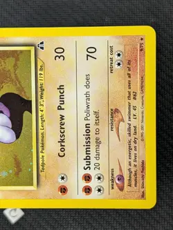 Poliwrath 9/75 - Neo Discovery Unlimited Holo Rare Pokemon TCG NM Swirl - Image 5