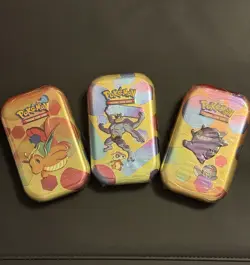 Pokemon TCG 151 Mini Tins LOT x3 Gengar ,Machamp,Dragonite -New Sealed - Image 1