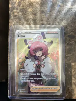 Pokemon Klara Full Art Trainer Supporter Ultra Rare Holo 194/198 Chilling Reign - Image 1