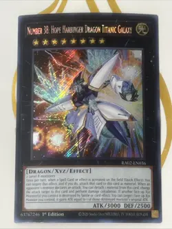 Yu-Gi-Oh Number 38: Hope Harbinger Dragon Titanic Galaxy RA02-EN036 Secret Rare - Image 1