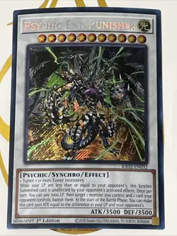 Yu-Gi-Oh! TCG Psychic End Punisher 1st Edition Secret Rare Holo RA02-EN032 - Image 1