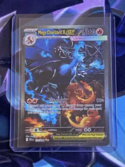 Pokemon TCG Mega Charizard X EX Illustration Rare Holo Me02 125/094 360 HP - Image 1