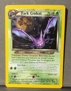 2002 Pokemon TCG Dark Crobat 2/105 Neo Destiny Unlimited Holo - Image 1