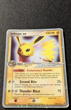 Pokemon EX DELTA SPECIES - #109/113 Jolteon ex - Ultra Rare Holo - ENG - Damaged - Image 4