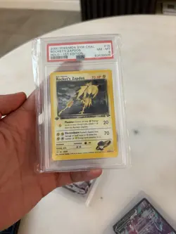 2000 Pokemon Gym Chall Holo Rare Rocket’s Zapdos First Edition 15/132 PSA 8 - Image 1