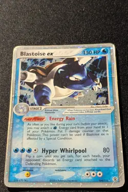 Pokemon FIRERED&LEAFGREEN - #104/112 Blastoise ex - Ultra Rare Holo - ENG - DMG - Image 4