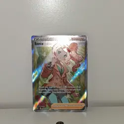 Pokemon Sonia Trainer Supporter Ultra Rare Full Art Holo 192/192 Rebel Clash - Image 1
