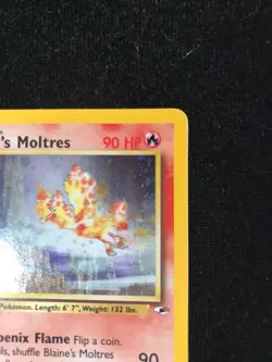 Pokemon TCG 1st Edition Blaine's Moltres 1/132 Gym Heroes *SWIRL* LP+ Condition - Image 4