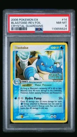 Blastoise 14/100 Rev. Holo - Pokemon EX Crystal Guardians (Stamped) PSA 8 N Mint - Image 1