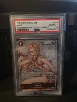 2023 One Piece Nami Premium Card Collection 25th Anniversary #OP01-016 PSA 10 - Image 1