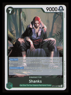 One Piece TCG Shanks OP14-027 Foil R The Azure Sea's Seven NM CCG - Image 1
