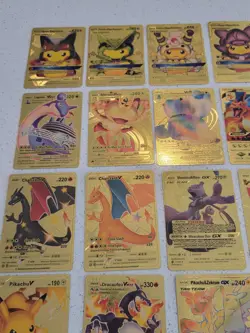 Lot of 55 Gold Foil Pokemon Card Fan Art Cards (All Cards Pictured) Mint Cond - Image 2